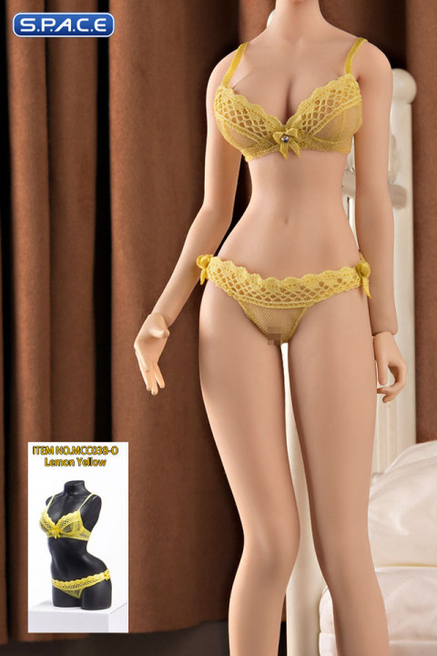 1/6 Scale Bra and Slip (lemon yellow)