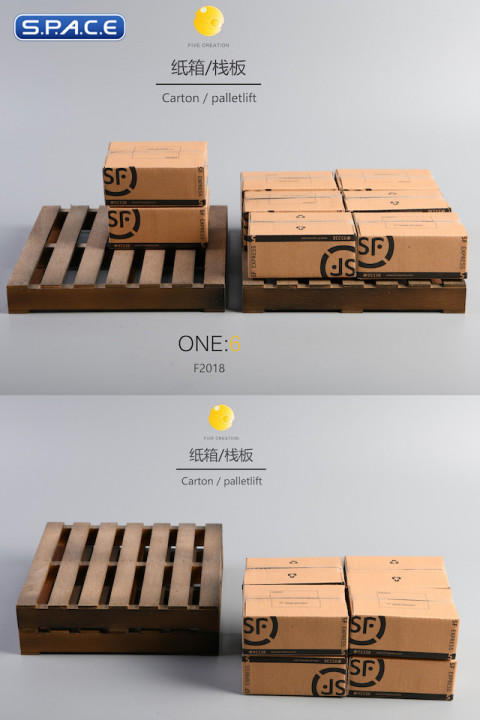 1/6 Scale Wooden Plank and Express Box Set