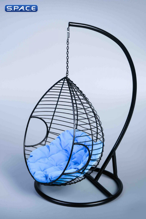 1/6 Scale Hanging Chair with blue Pillow
