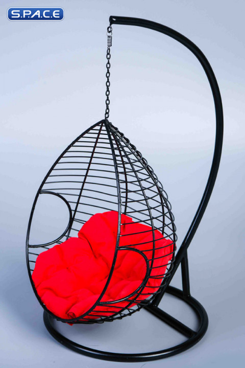 1/6 Scale Hanging Chair with red Pillow