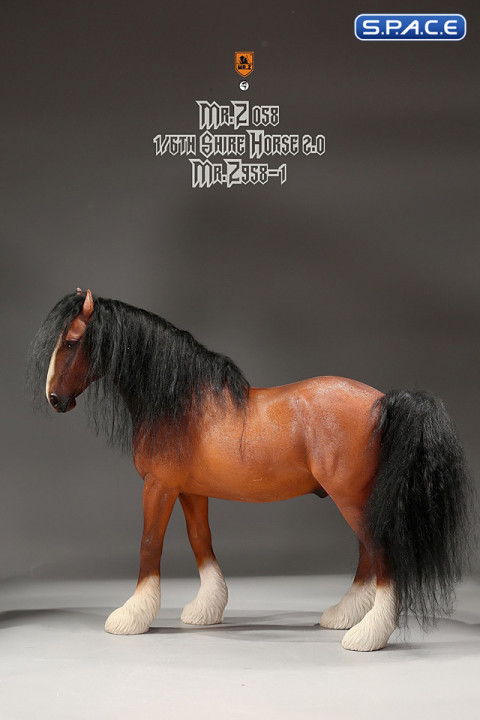 1/6 Scale Shire Horse 2.0 (brown)