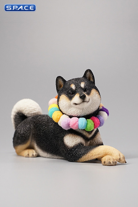 1/6 Scale lying Shiba Inu (black)