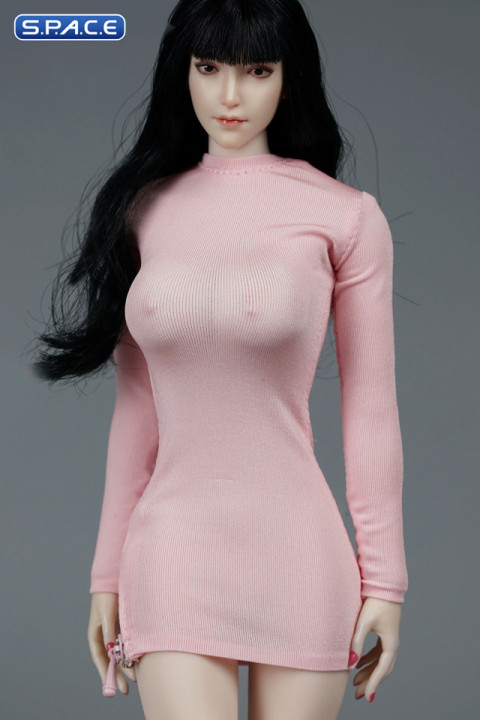 1/6 Scale zipper Dress (pink)