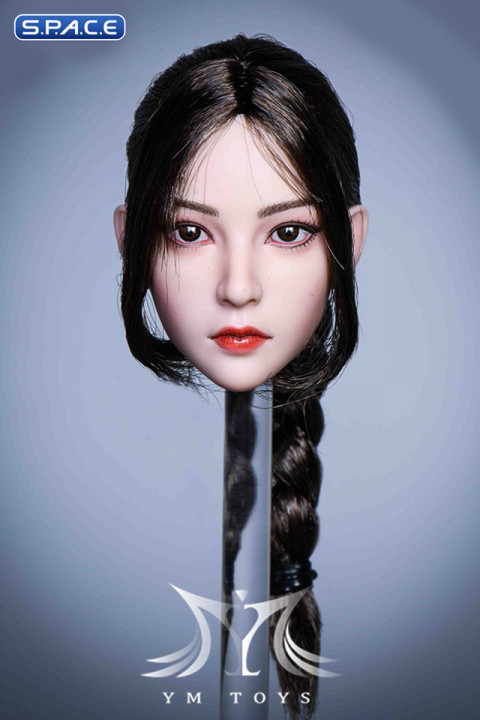 1/6 Scale Akiko Head Sculpt (dark brown braid)