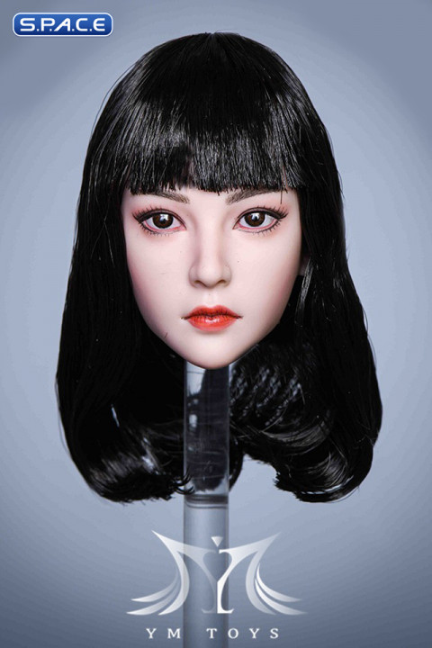 1/6 Scale Akiko Head Sculpt (black hair with pony)