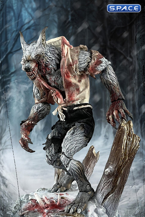 1/12 Scale Snowfield Slaughter Bloody White Werewolf - Deluxe Version (Palmtop Monsters)
