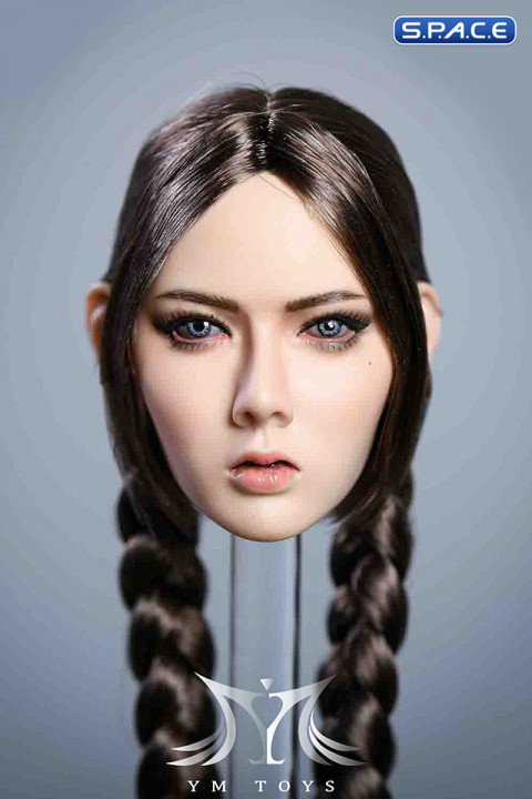 1/6 Scale Nadine Head Sculpt (brown hair with pigtail)