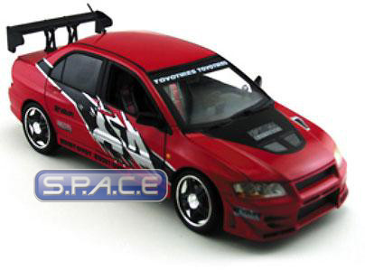 1:18 Scale 2002 Mitsubishi Lancer Evo. VII red (The Fast and...)