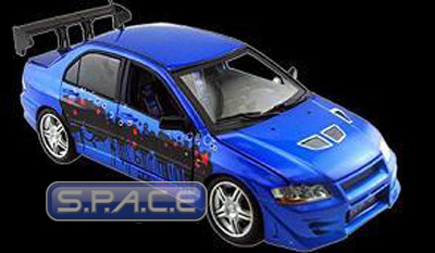 1:18 Scale 2002 Mitsubishi Lancer Evo. VII blue (The Fast and the Furious)