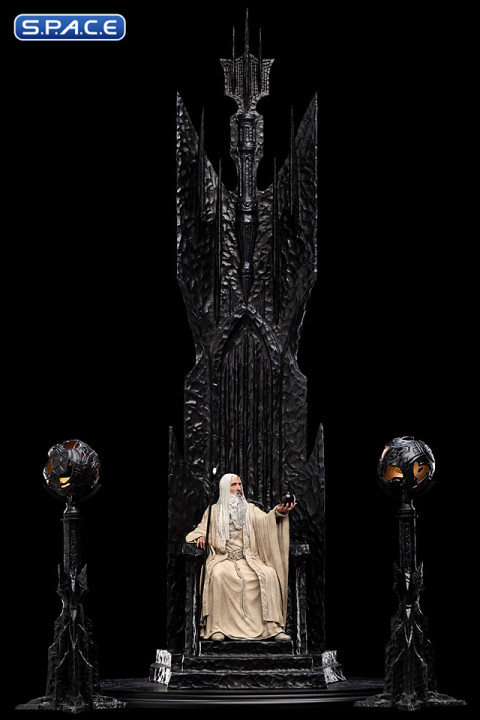 Saruman the White on Throne Statue (Lord of the Rings)