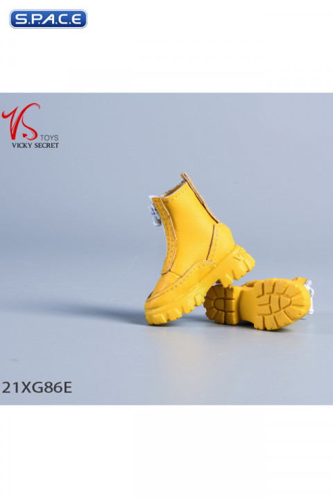 1/6 Scale Womens Platform Sole Ankle Boots (yellow)