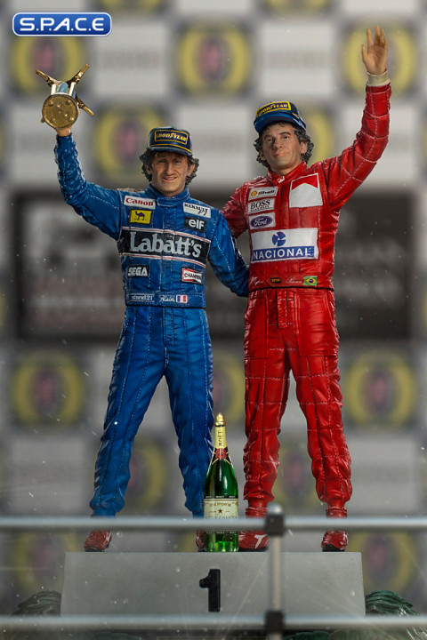 1/10 Scale Alain Prost and Ayrton Senna The Last Podium Deluxe Art Scale Statue (Formula 1)