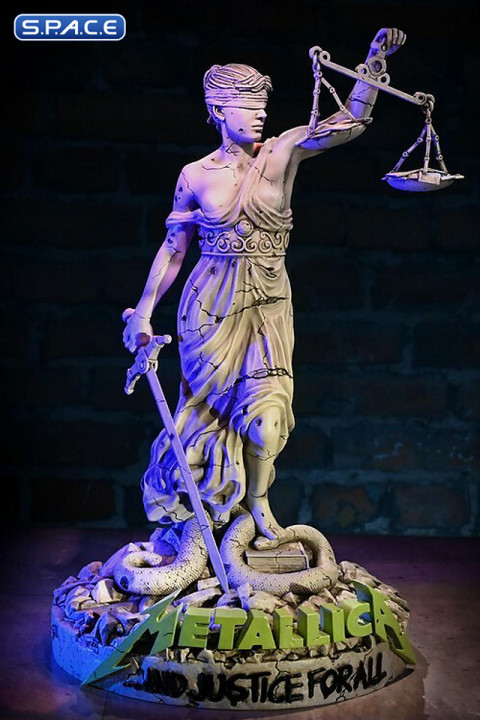 Lady Justice Rock Iconz on Tour Statue (Metallica)