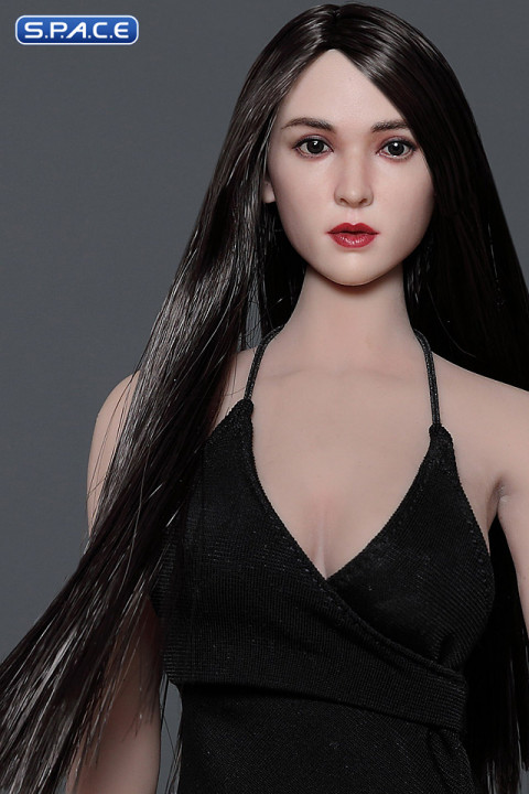 1/6 Scale Jennica Head Sculpt (long black hair)