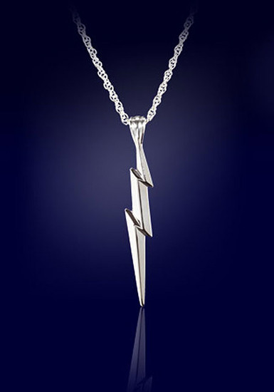 The Lightning Bolt Sterling Silver Pendant (Harry Potter)