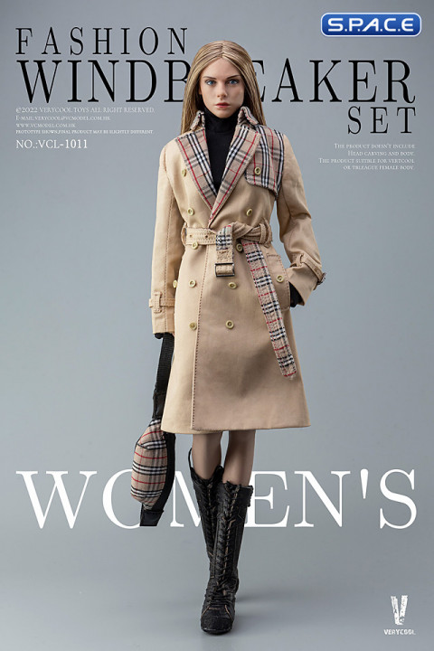 1/6 Scale Fashion Windbreaker Set for Women