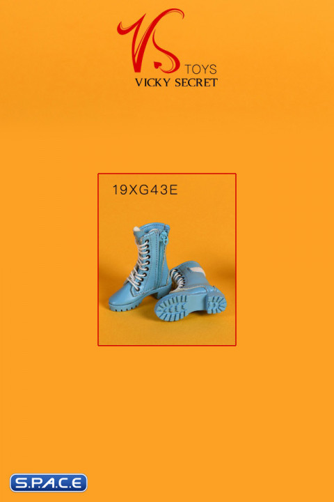1/6 Scale female Zipper Boots (blue)
