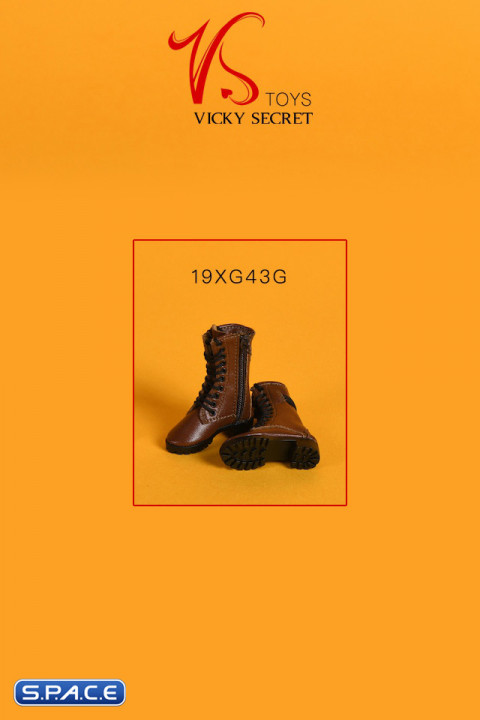 1/6 Scale female Zipper Boots (brown)