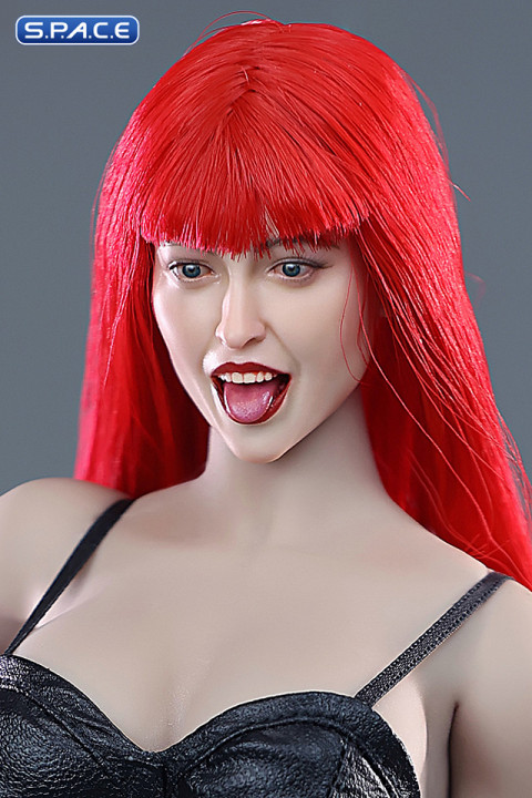 1/6 Scale Naughty Girl Yoki Head Sculpt (red hair)