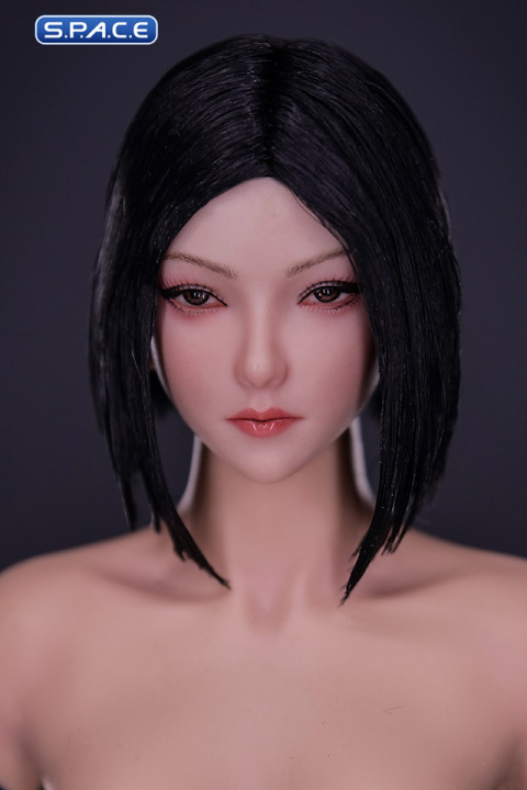 1/6 Scale Natsuki looking straight Head Sculpt (black shag)