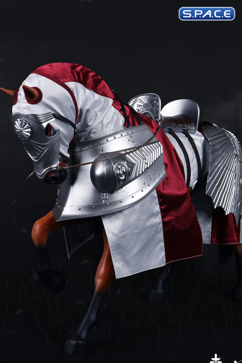 1/6 Scale Armored War Horse of Tournament Knight - Red & White Version (Empire Legend)