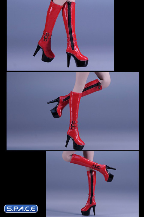 1/6 Scale Plateau Boots (red)