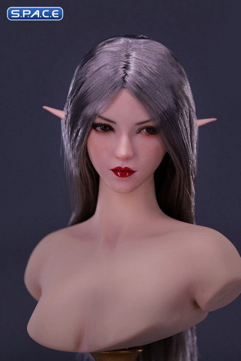 1/6 Scale Elf Twin Mei Head Sculpt (silver hair)