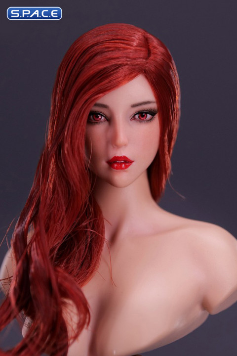 1/6 Scale red eye Rose Head Sculpt (long red hair)