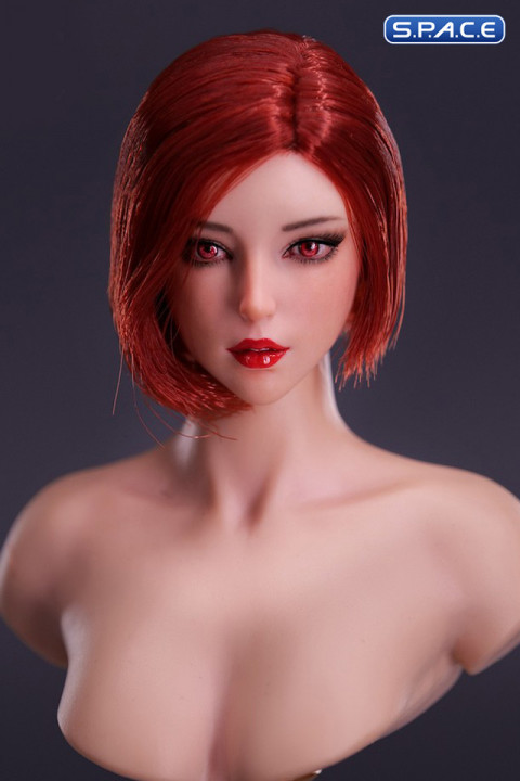 1/6 Scale red eye Rose Head Sculpt (short red hair)