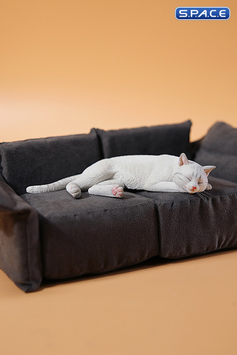 1/6 Scale resting Cat (white)
