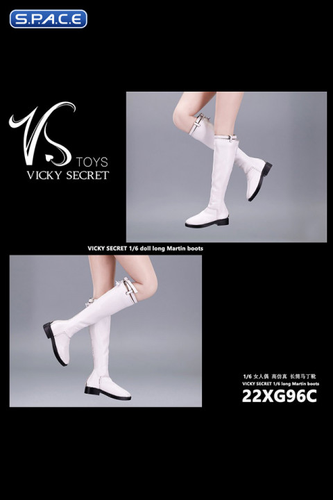 1/6 Scale long Martin boots (white)