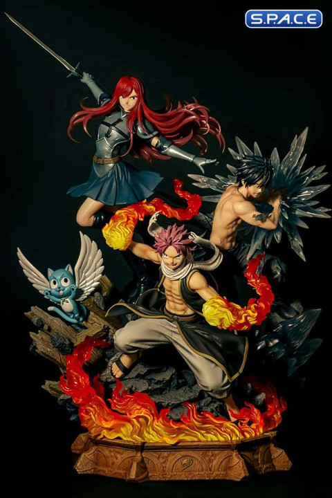 1/7 Scale Natsu, Gray, Erza & Happy Deluxe Concept Masterline Statue - Bonus Version (Fairy Tail)