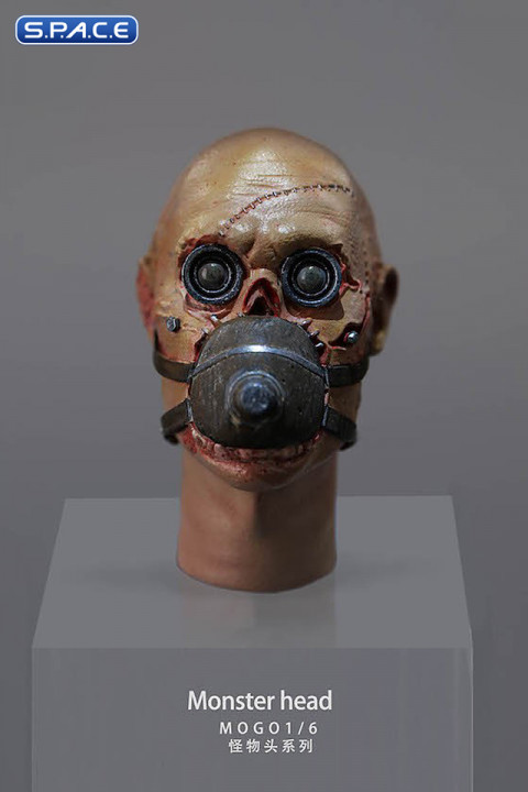 1/6 Scale grotesque Gas Mask Zombie Head Sculpt
