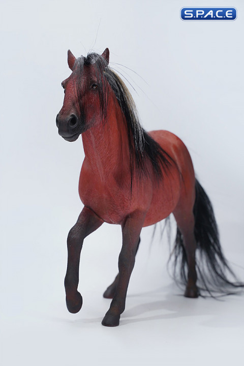 1/6 Scale jog trot Mongolian Horse (red)