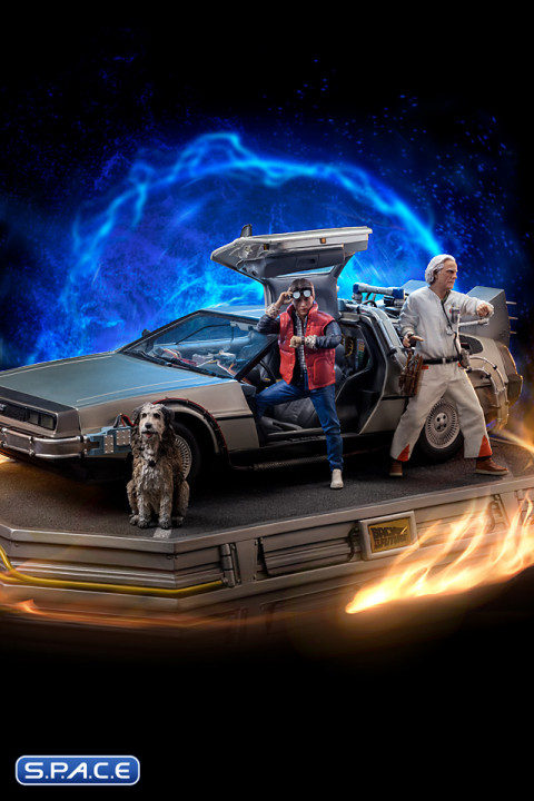 1/10 Scale DeLorean Full Set Deluxe Art Scale Statue (Back to the Future)