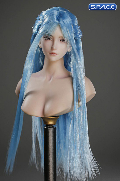 1/6 Scale Akane Head Sculpt (blue hair)
