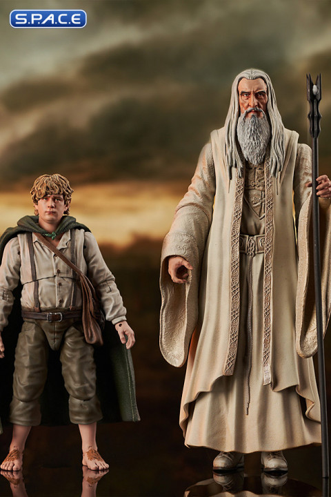 Complete Set of 2: Sam & Saruman LOTR Select Wave 6 (Lord of the Rings)