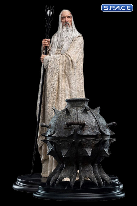 Saruman the White Wizard & the Fire of Orthanc Statue (Lord of the Rings)