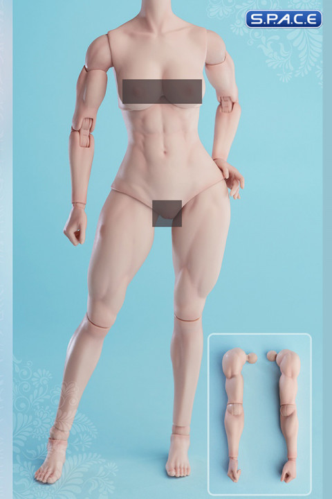 1/6 Scale muscular female Body AT206B (pale)