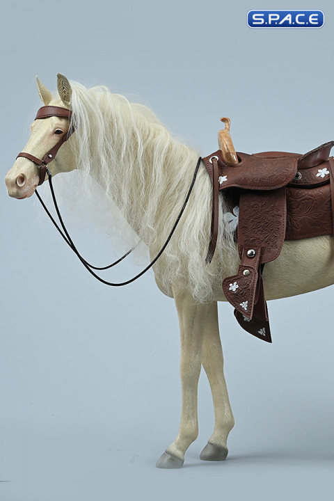 1/6 Scale Akhal Teke Horse with Harness (buckskin)