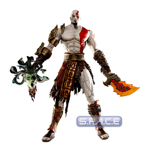 Kratos in Golden Fleece Armor with Medusa Head (God of War)