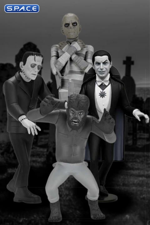 Complete Set of 4: Toony Terrors Series 10 - Silver Screen Version (Universal Monsters)