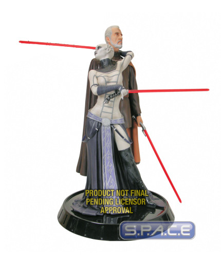 Asajj Ventress and Count Dooku Statue (Star Wars)