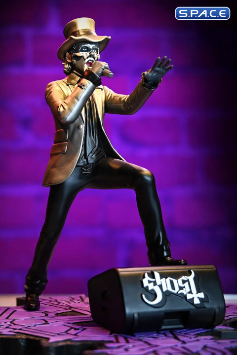 Papa V Perpetua Rock Iconz Statue - Top Hat Version (Ghost)
