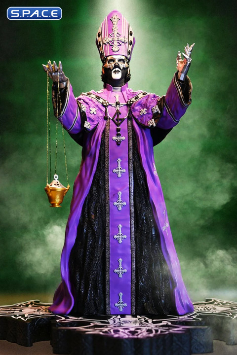 Papa V Perpetua Rock Iconz Statue - Purple Robes Version (Ghost)