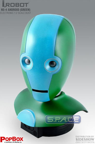1:2 Scale NS-4 Android green Head Replica (I, Robot)