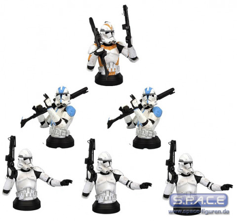 Set of 6 : Clone Trooper Busts (Star Wars)