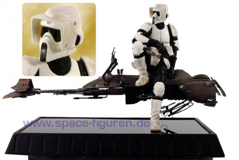 Scout Trooper and Speeder Bike Statue (Star Wars)