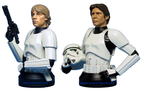 Set of 2 : Luke und Han Solo Stormtrooper Disguise Bust