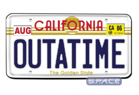 OUTATIME License Plate Replica (Back to the Future)